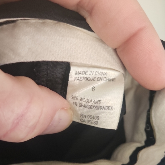 Theory Lonan Classic Black Wool Wide Leg Trousers - Picture 6 of 6